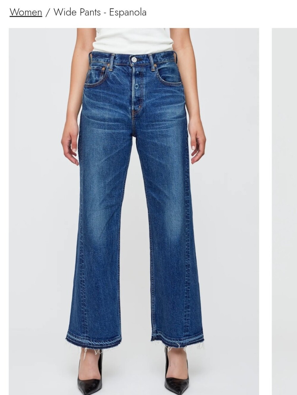 Moussy Vintage Straight Wide, Size 27